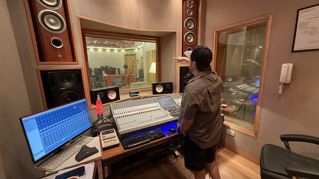 Drummer recording at MSR Recording Studio