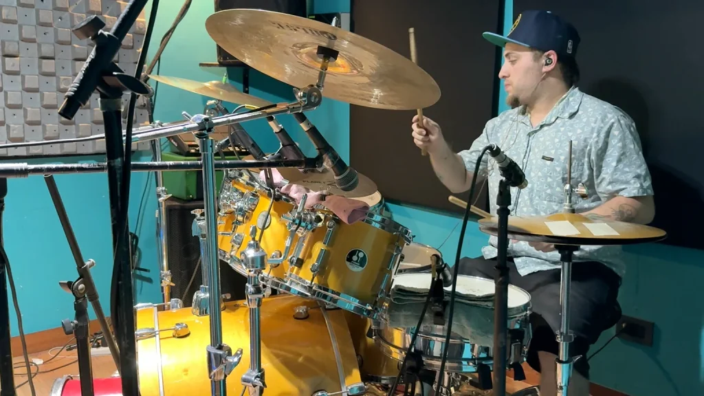 Recording custom drum tracks in the studio
